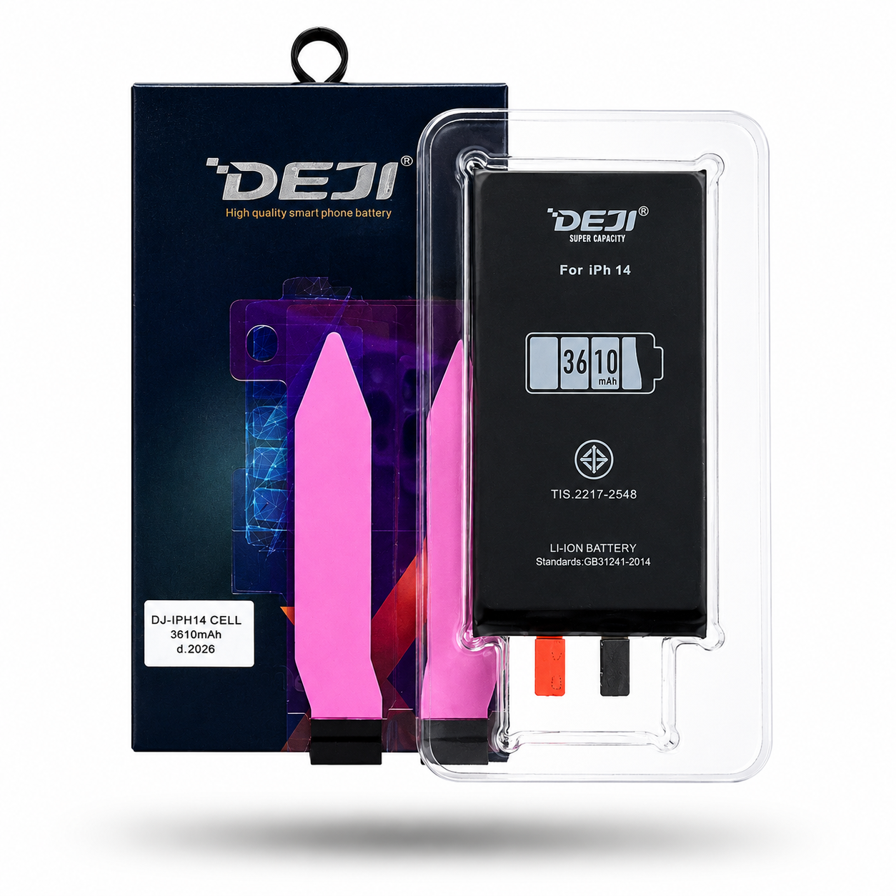 BATERIA IPHONE 14 NO FLEX / SIN FLEX ALTA CAPACIDAD 3610 MAH MARCA DEJI