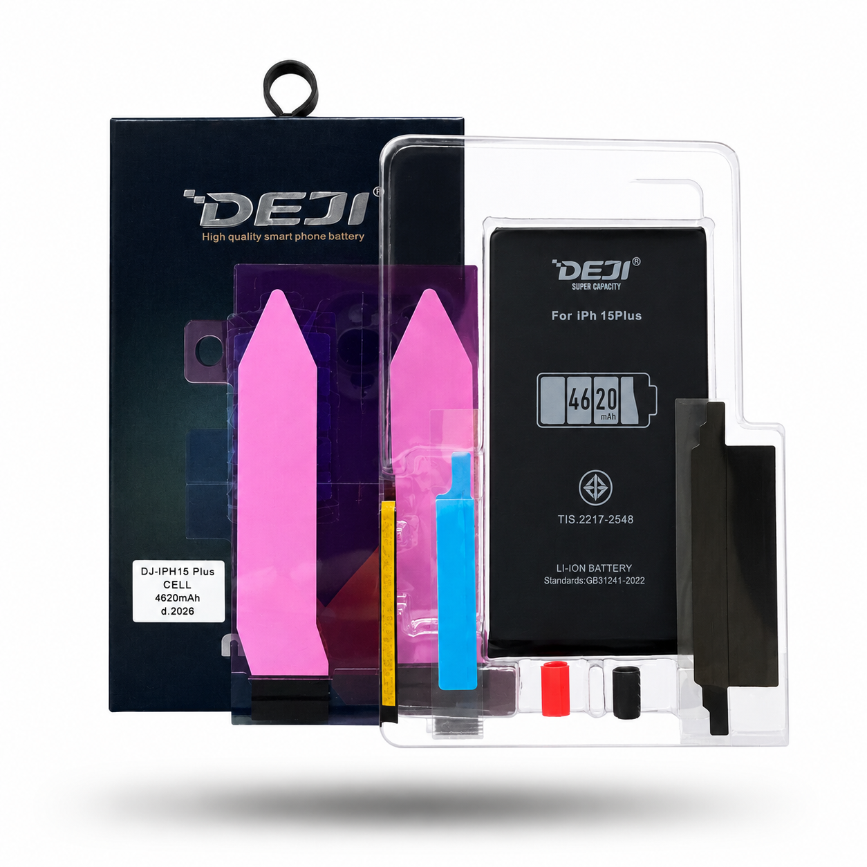 BATERIA IPHONE 15 PLUS NO FLEX / SIN FLEX ALTA CAPACIDAD 4620 MAH MARCA DEJI