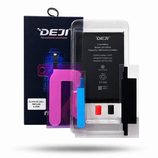 BATERIA IPHONE 16 NO FLEX / SIN FLEX ALTA CAPACIDAD 3561 MAH MARCA DEJI